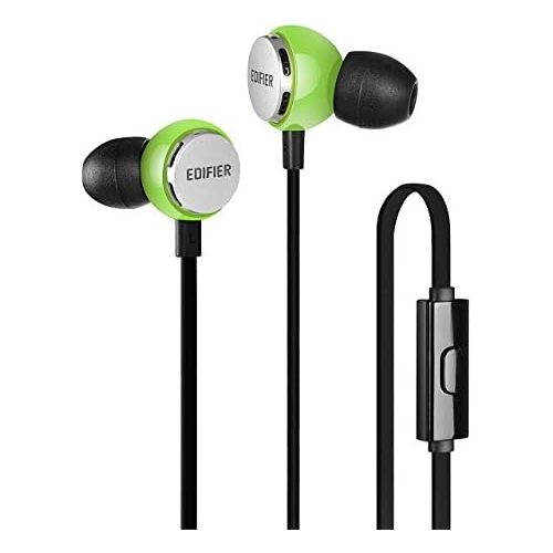  Edifier P293 in-Ear Computer Headset - IEM in Ear Monitor Earbud Headphone, Cellphone Earphones with Mic and Remote for iPhone, Android, Samsung, HTC, LG Smartphones - Candy Green