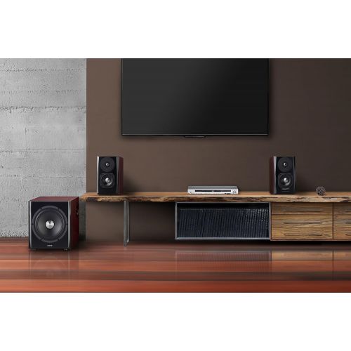  Edifier S350DB Bookshelf Speaker and Subwoofer 2.1 Speaker System Bluetooth v4.1 aptX Wireless Sound for Computer Rooms, Living Rooms and Dens