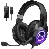 Edifier G2II Gaming Headset for PC PS4 USB Wired Gaming Headphones with 7.1 Surround Sound with Noise Canceling Microphone and RGB Light 50mm Driver Compatible with Mac Desktop PC