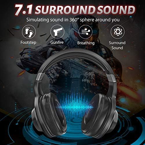  Edifier G2II Gaming Headset for PC PS4 USB Wired Gaming Headphones with 7.1 Surround Sound with Noise Canceling Microphone and RGB Light 50mm Driver Compatible with Mac Desktop PC