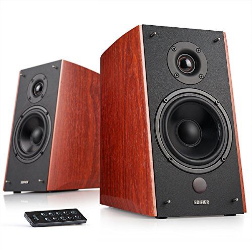  Edifier R2000DB Powered Bluetooth Bookshelf Speakers - Near-Field Studio Monitors - Optical Input - 120 Watts RMS - Wood