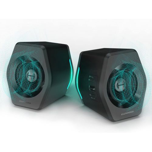  [아마존베스트]Edifier G2000 PC Computer Speakers for Desktop, Gaming, Laptop, Mac,Woofer Speakers Bluetooth, Bass Multimedia Speakers USB with subwoofer, RGB Lights, 3.5mm AUX inputs,Black