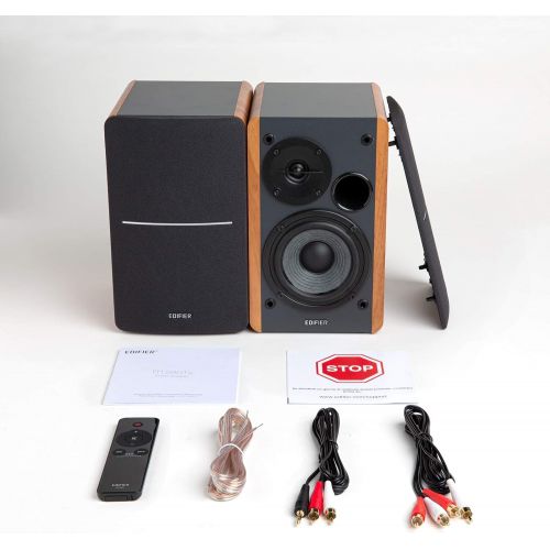  [아마존베스트]Edifier R1280Ts Powered Bookshelf Speakers - 2.0 Stereo Active Near Field Monitors - Studio Monitor Speaker - 42 Watts RMS with Subwoofer Line Out - Wooden Enclosure