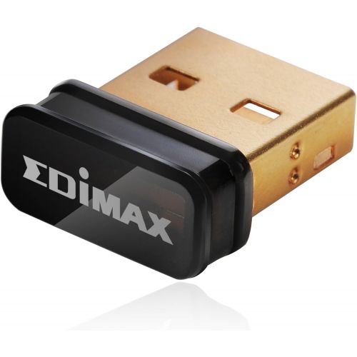  Edimax EW-7811Un 150Mbps 11n Wi-Fi USB Adapter, Nano Size Lets You Plug it and Forget it, Ideal for Raspberry Pi  Pi2, Supports Windows, Mac OS, Linux (BlackGold)