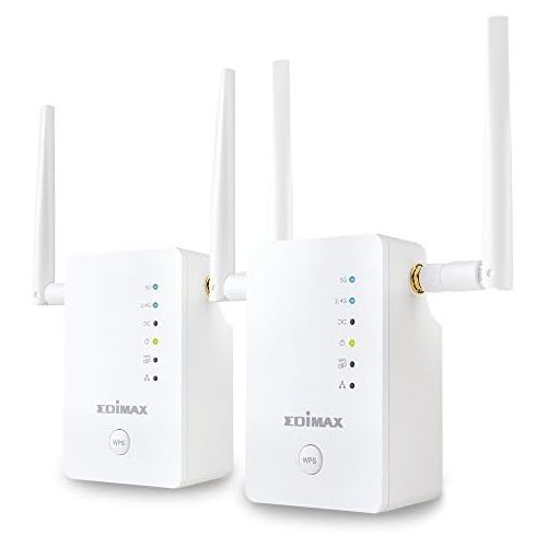  Edimax Gemini Wi-Fi Roaming Kit, Two AC1200 Wi-Fi Extenders with Smart Roaming, White