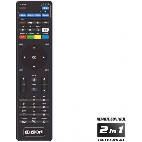  Edision PICCOLLO S2+T2/C Combo Receiver H.265/HEVC (DVB S2, DVB T2, DVB C) CI Full HD USB Black