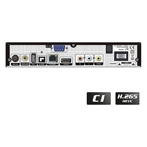  Edision Piccollo S2+T2/C Combo Receiver H.265/HEVC (DVB S2, DVB T2, DVB C) CI Full HD USB Black with HDMI Cable