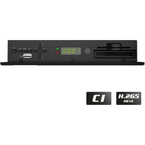  Edision Piccollo S2+T2/C Combo Receiver H.265/HEVC (DVB S2, DVB T2, DVB C) CI Full HD USB Black with HDMI Cable