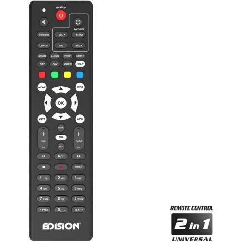  Edision OS Nino Full HD Satellite Cable Receiver (1x DVB S2, 1x DVB C, WiFi Onboard, 2x USB, HDMI, LAN, Linux, Card Reader) Black