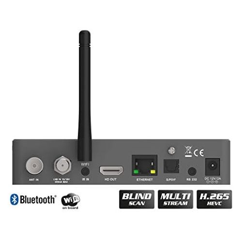  EDISION OS NINO PRO Full HD Linux E2 Combo Receiver H.265/HEVC (1x DVB S2/X, 1x DVB T2/DVB C, Multistream, Blind Scan, WLAN Onboard, Bluetooth Onboard, 2x USB, HDMI, LAN, Linux, Ca