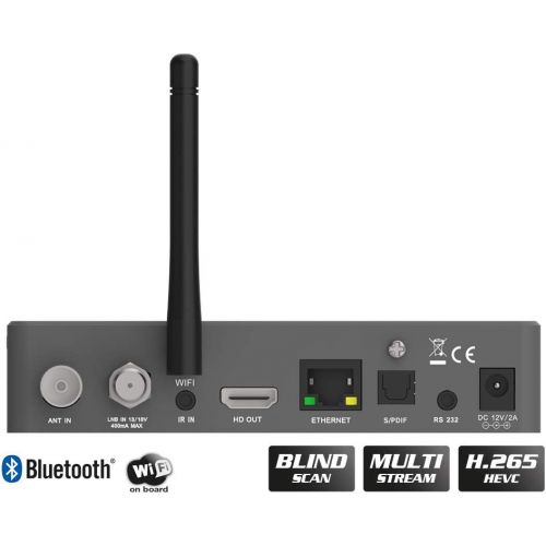  EDISION OS NINO PRO Full HD Linux E2 Combo Receiver H.265/HEVC (1x DVB S2/X, 1x DVB T2/DVB C, Multistream, Blind Scan, WLAN Onboard, Bluetooth Onboard, 2x USB, HDMI, LAN, Linux, Ca