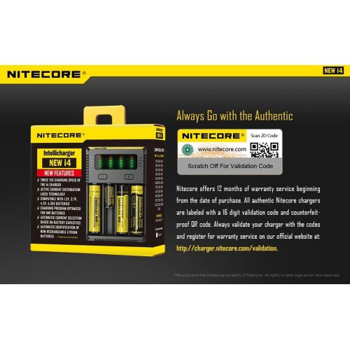  [아마존베스트]NITECORE New i4 battery Charger For Li-ion / IMR / Ni-MH/ Ni-Cd 18650 18350 16340 RCR123 14500 AA AAA D C w/ Ac and 12V DC (Car) power cords, EdisonBright BBX3 battery box, 2 X AA