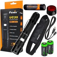 [아마존베스트]EdisonBright FENIX UC35 USB Rechargeable 960 Lumen Cree XM-L2 U2 multi battery type compatible LED Flashlight with, AOF-S Red color filter, 3200mAh rechargeable battery, USB charging cable and