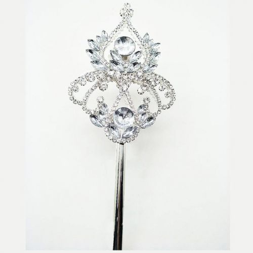  Edith qi Magic Wand Tulip Lotus Scepter Rhinestone for Wedding Costume Party Festival