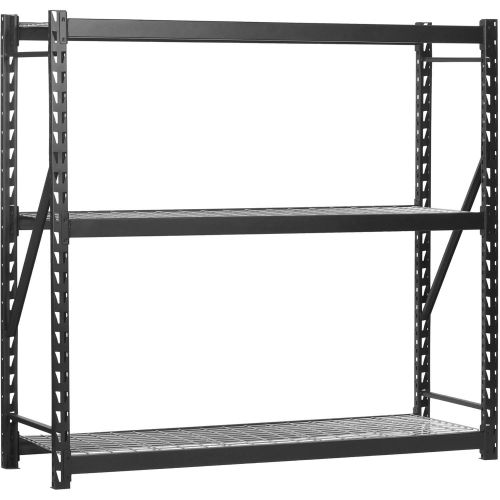  Edsal 72H x 77L x 24W Steel Welded Storage Rack, Black