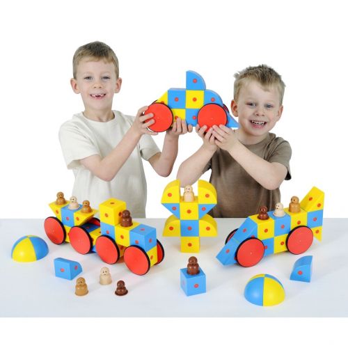  Educational Advantage 3D Magnetic Blocks Classroom Set, Set of 68