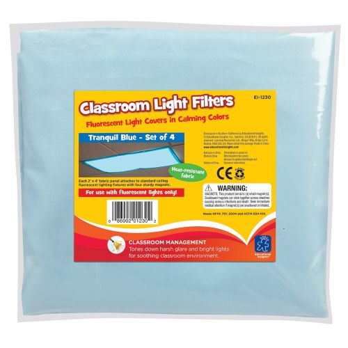  Educational Insights Fluorescent Light Filters (Tranquil Blue), Set of 4 by EDUCATIONAL INSIGHTS