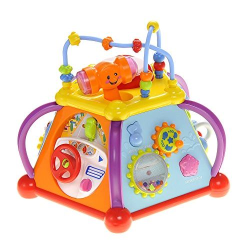  Educational Kids Toddler Baby Toy Musical Activity Cube Play Center with Lights and Sounds for Kids Toddlers Learning and Development - 15 Different Unique Games To Entertain and H