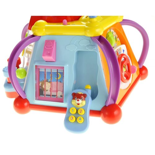  Educational Kids Toddler Baby Toy Musical Activity Cube Play Center with Lights and Sounds for Kids Toddlers Learning and Development - 15 Different Unique Games To Entertain and H