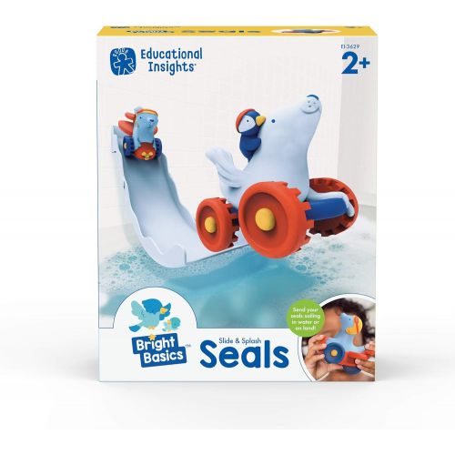  [아마존 핫딜]  [아마존핫딜]Educational Insights Bright Basics Slide & Splash Seals: Bath Toy for Toddlers