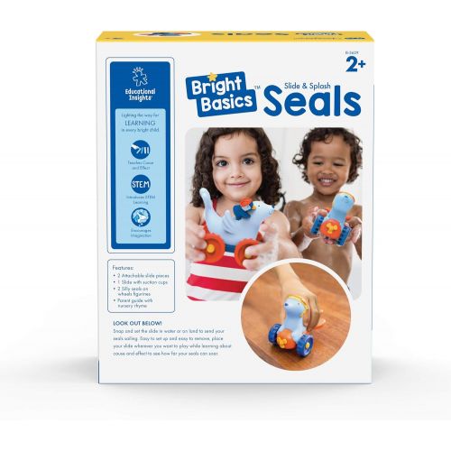  [아마존 핫딜]  [아마존핫딜]Educational Insights Bright Basics Slide & Splash Seals: Bath Toy for Toddlers