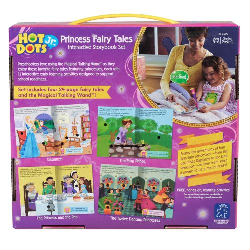  Educational Insights Hot Dots Jr. Princess Fairy Tales Interactive Sets with Magical Talking Wand Pen