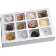 Educational Insights Mineral collections, Ages 8 and Up, (12 Handpicked Specimens in Storage Tray)