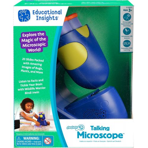  [아마존베스트]Educational Insights GeoSafari Jr. Talking Microscope, Featuring Bindi Irwin - Microscope for Kids