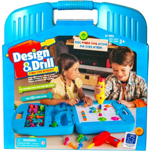  Educational Insights Design & Drill Power Tool Workshop - Drill Toy, STEM & Construction, Building Toy