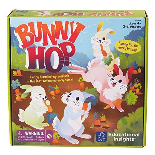  Educational Insights Bunny Hop | Memory & Color Recognition Preschool Game | 2-4 Players | For Ages 4+