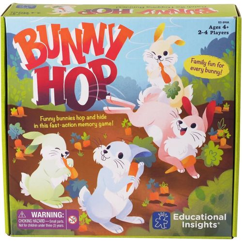  Educational Insights Bunny Hop | Memory & Color Recognition Preschool Game | 2-4 Players | For Ages 4+