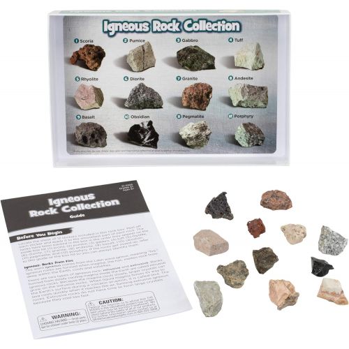  Educational Insights Complete Rock, Mineral, and Fossil Collection, Ages 8 and up, (57 pieces with storage tray)