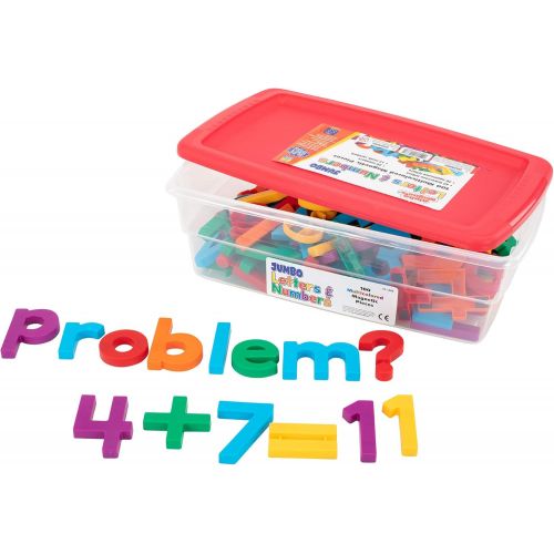  Educational Insights Multicolored Jumbo AlphaMagnets & MathMagnets, Ages 4 and up, (100 Pieces)