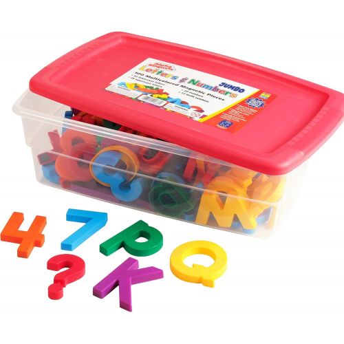  Educational Insights Multicolored Jumbo AlphaMagnets & MathMagnets, Ages 4 and up, (100 Pieces)