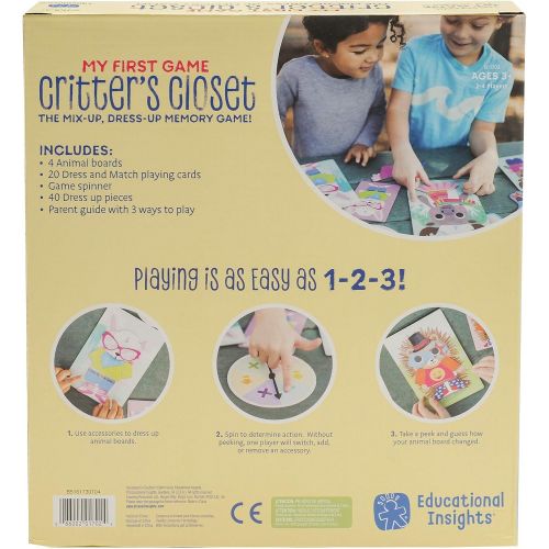  Educational Insights My First Game: Critter’S Closet - Toddler Game, First Game, No Reading Required