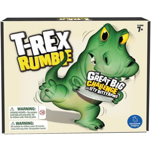  Educational Insights T-Rex Rumble Game, Challenge Game With Dinosaur Arms, Family Game Night, Ages 7+