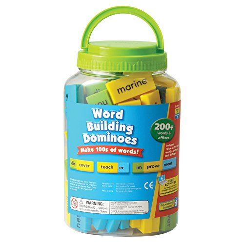  Educational Insights Phonics Dominoes - Word Building, Two-sided Domino Word Building Game for Kids Ages 6 and up, (200+ pieces)