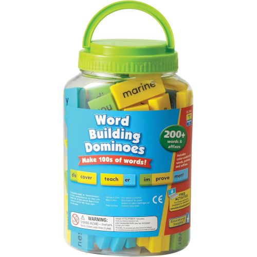  Educational Insights Phonics Dominoes - Word Building, Two-sided Domino Word Building Game for Kids Ages 6 and up, (200+ pieces)