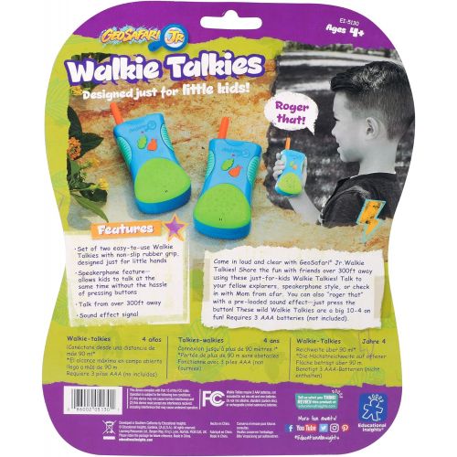  Educational Insights GeoSafari Jr. Walkie Talkies, Easy To Use & Durable For Kids Ages 4+