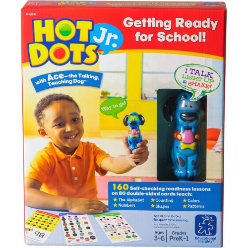  Educational Insights Hot Dots Jr. Getting Ready For School Set, Includes Hot Dots Pen, PreK & K Readiness