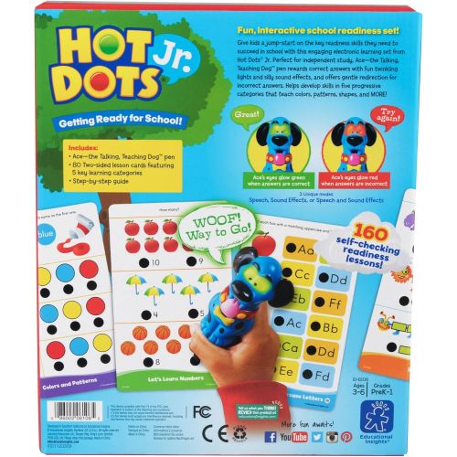  Educational Insights Hot Dots Jr. Getting Ready For School Set, Includes Hot Dots Pen, PreK & K Readiness