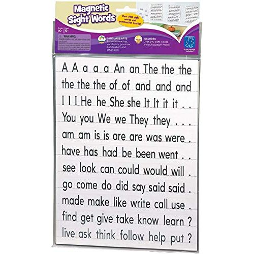  Educational Insights Magnetic Sight Words and Sentence Builders, Over 240 Sight Words & Punctuation Marks: Perfect for Homeschool & Classroom, Ages 5+