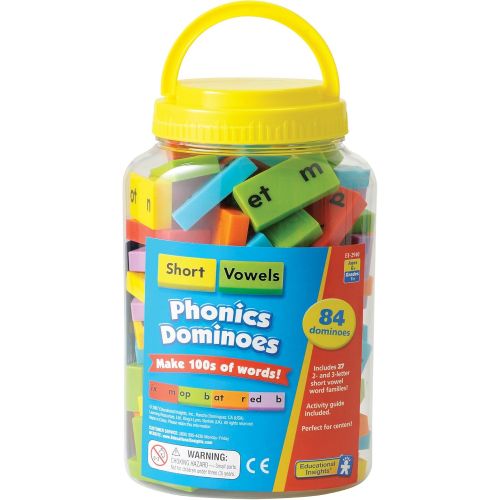  Educational Insights Phonics Dominoes: Short Vowels, Multi