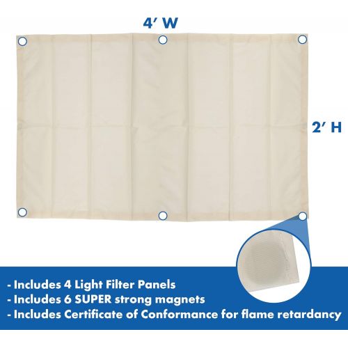  Educational Insights The Original Fluorescent Light Filters in Whisper White 4-Pack, Reduce Glare & Flicker, Easy Setup for Office, Hospitals, Home & Classrooms