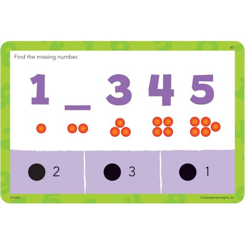  Educational Insights Hot Dots Jr. Numbers and Counting Card Set, Preschool and Kindergarten Readiness