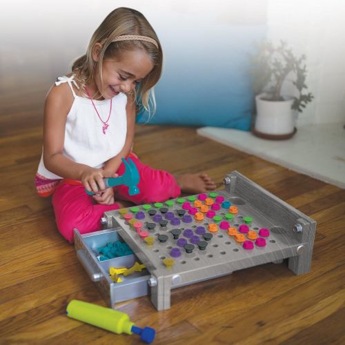  Educational Insights Design & Drill My First Workbench (Gray) Supports STEM Learning, Ages 3 and Up, (125+ Pieces)