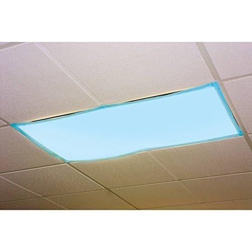  Educational Insights The Original Fluorescent Light Filters in Tranquil Blue 4-Pack, Reduce Glare & Flicker, Easy Setup for Office, Hospitals, Home & Classrooms