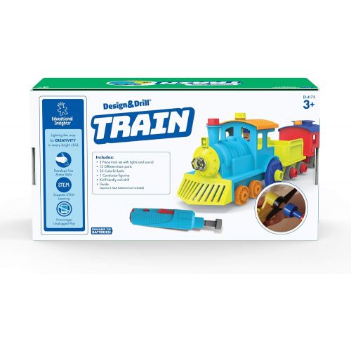  Educational Insights Design & Drill All Aboard Train - Drill Toy, STEM Learning, Multi