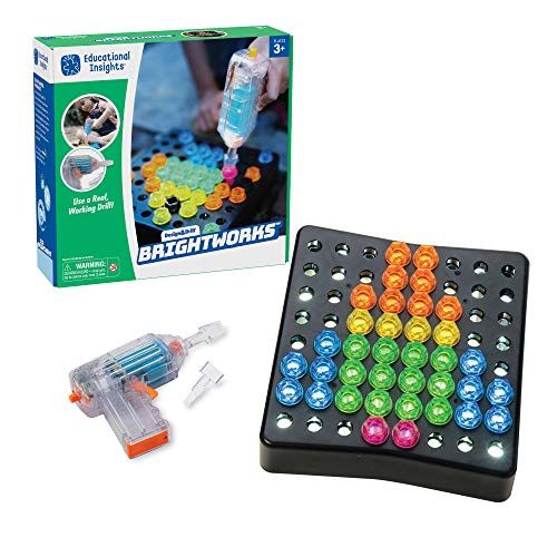  Educational Insights Design & Drill BrightWorks  84-Piece Light Up Drill Set, STEM Learning with Toy Drill: Ages 3+