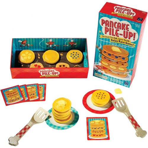  Educational Insights Pancake Pile-Up!, Sequence Relay Game for Preschoolers, Ages 4+